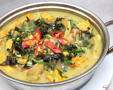 Ốc om chuối đậu