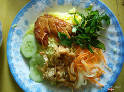 Cơm gà chay( cơm vàng)