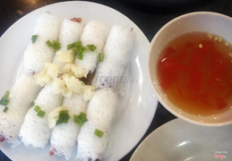 Bánh hỏi cuốn heo quay