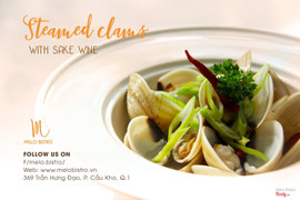 Nghêu hấp sake