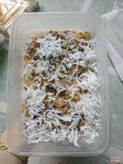 Kem chuối dừa dẻo, mít đậu phộng và dừa sấy khô