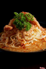 Golden Sauce Pasta With Soft Shell Crab