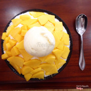 Bingsu xoài. Xoài tươi và ngọt, không bị úng nhé