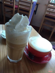 coffee ice blended and Latte macchiato yummy :3