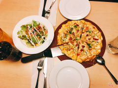 Combo 1 pizza viền đôi