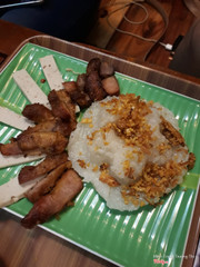 Xôi thịt xiên nướng