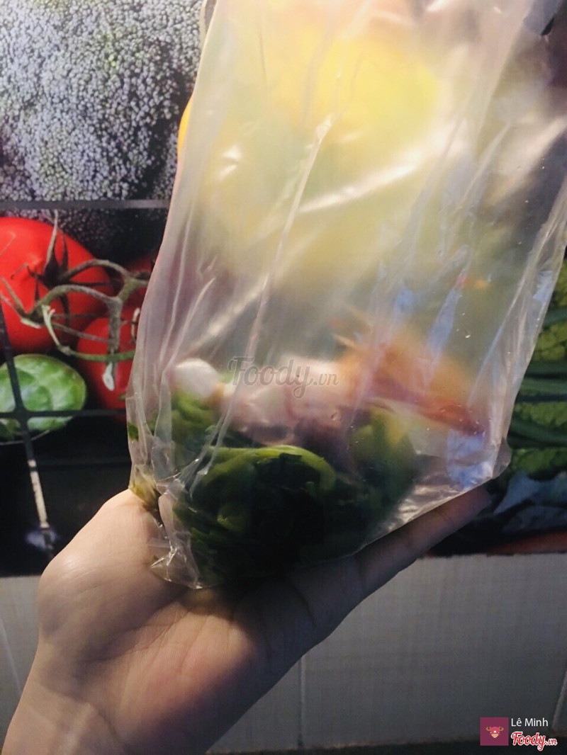 Rau của 2 phần bún, hờn hết sức hờn