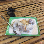 Món chuối nướng với nước dừa ngon 