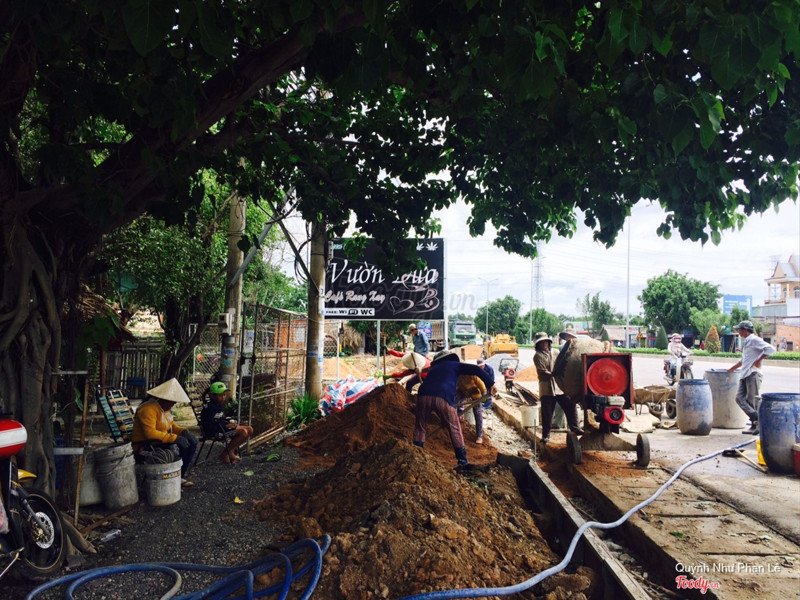 Biển hiệu khá to, bạn chạy trên đươngf là thấy liền nha