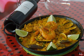 Seafood paella