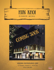 Thực đơn mới nhất 2017