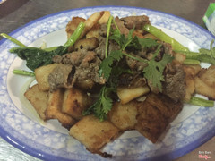 Bột chiên khoai môn thịt bò