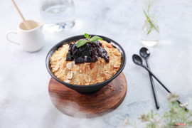 Kem Tuyết Hàn Quốc (Bingsu) - Sương sáo đậu đỏ - Giá: 59.000