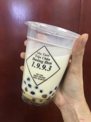 Sữa tươi trân châu đường đen 2 topping trân châu đen @ trân châu hoàng kim