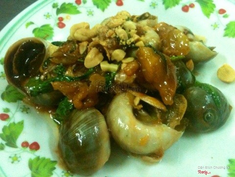 ốc mỡ xào tỏi