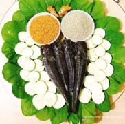 Cháo cá lóc vừng đen - dậu lăng đỏ mix rau củ quả