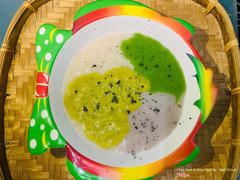 Cháo lươn om bầu mix hạnh nhân- rau củ quả