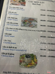 Menu nhà hàng