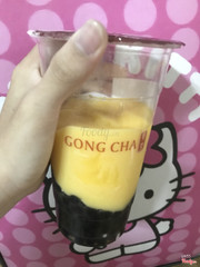 2 trân châu đen + 1 pudding kèm của ly ts trân châu