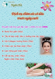 Menu Beauty Salon Ngân Hà, từ tháng 10, 2016