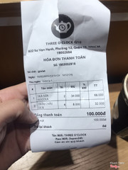 Trên bill có hẳn 4 phần