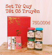 [ Quà Tết - Set Tứ Quý - Tết cổ truyền ] Set Gồm 4 loại khô : - Khô bò xé cay - Khô heo cháy tỏi - Khô gà lá chanh - Khô mực xé cay Với thiết kế pha trộn giữa vintage và sang trọng, set Tứ Quý sẽ là món quà tràn đầy ý nghĩa để gửi tặng người thân, bạn bè, đồng nghiệp trong dịp Tết nguyên đán Mậu Tuất 2018 ❤️ 