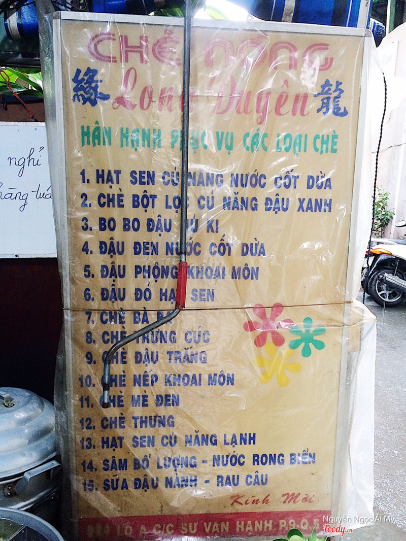 Menu của quán