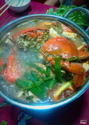 lẩu cua gạch