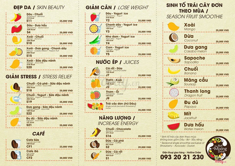 Menu giao hàng tận nơi nè 