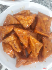 Đậu hủ sôt tương cà chay 