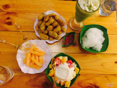 Sữa chua hoa quả/ tokbokki lắc phô mai/ khoai kén/ matcha