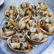 sò dương nướng mỡ hành