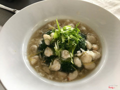 Crab soup with brocolli