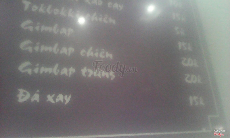 Menu quán
