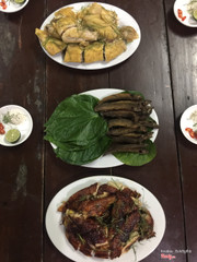 chạch đồng chiên quấn lá lốt 