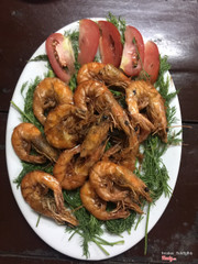 tôm đồng chiên dầu