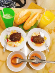 Bánh mì chảo pháp và sữa đậu lành