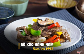 Cơm bò xào hành nấm 25K