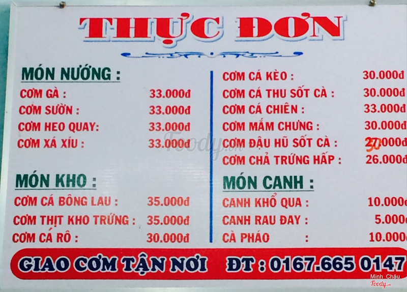 bảng giá