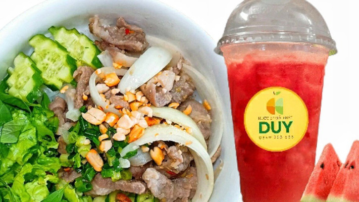 ADUY Food & Drink - Bún Thịt Xào & Nước Ép Topping - Đường 3 Tháng 2