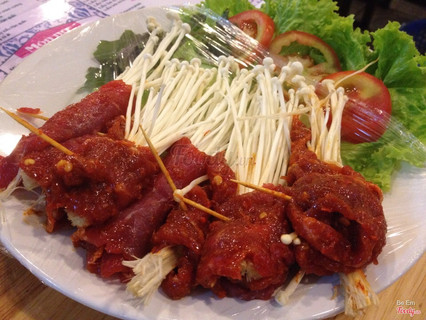 Những quán có bán bò cuộn kim châm ngon nức tiếng