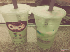 Trà sữa trân châu và latte trà xanh