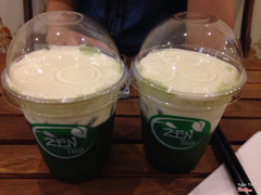 Matcha milk foam