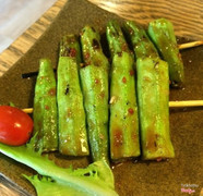 Xiên đậu bắp giá 5k