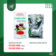 Vỏ chanh dây sấy dẻo 
20.000/ 1 bịch 45g
55.000/ 1 hộp 145g