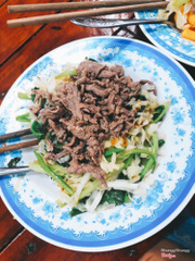 Cải xào bò