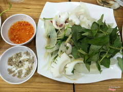 Mực lá hấp