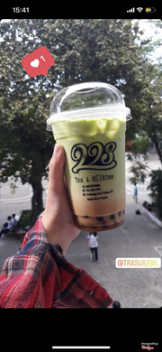 Matcha trân châu đường đen