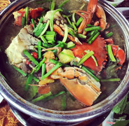 cua xào miến