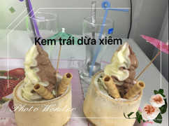 Kem trái dừa xiêm 2 màu